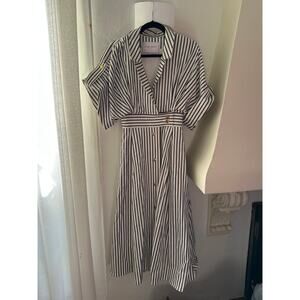 Carolina Herrera Stripe Dropped Shoulder Shirtdress